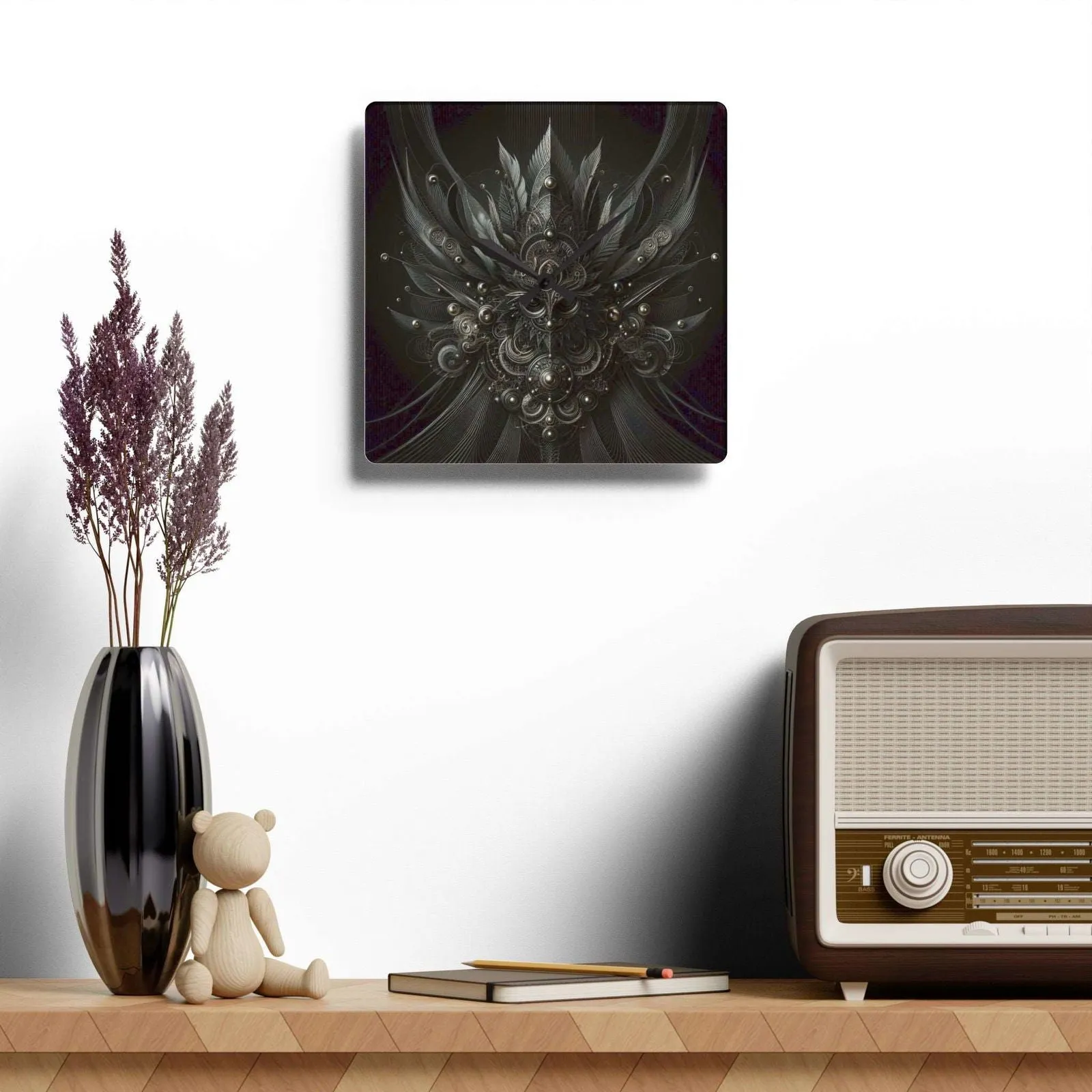 Enigma Clock  Acrylic Wall Clock