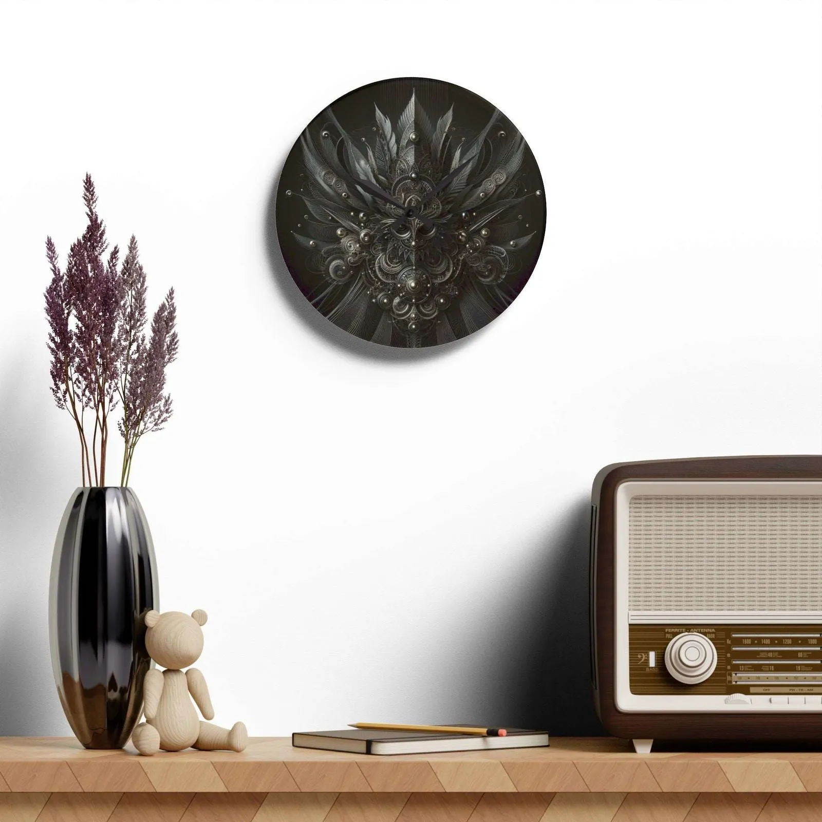 Enigma Clock  Acrylic Wall Clock