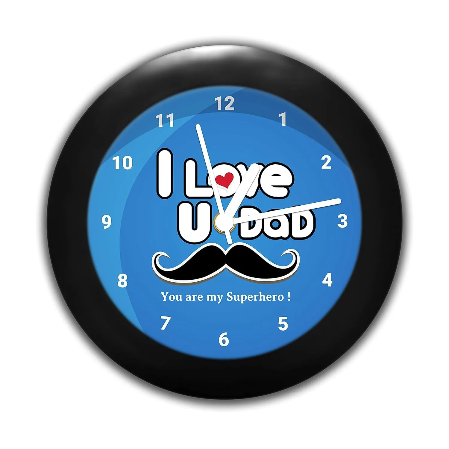 Epic Stuff - -I Love You dad (Blue) - Design Table Clock | Desk Clock for Home and Office,Best Gift for Friends