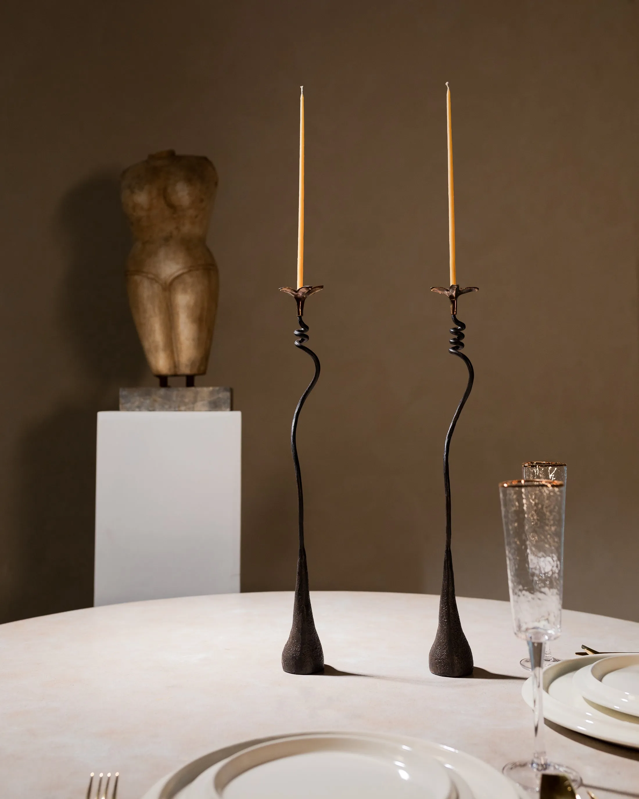 Ferra Lily Candle Holders (Set of 2)