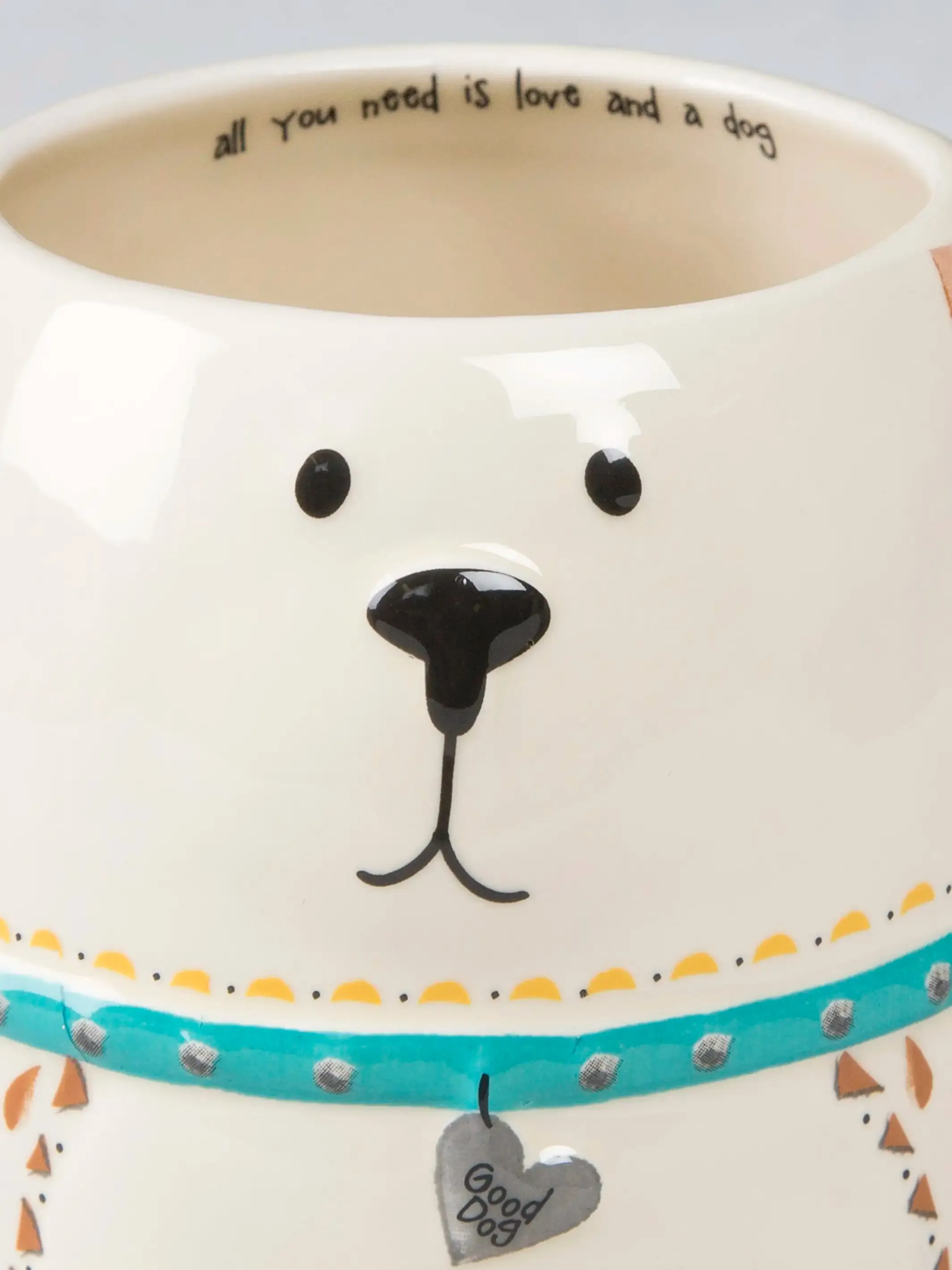 Folk Art Coffee Mug - Lucky The Dog