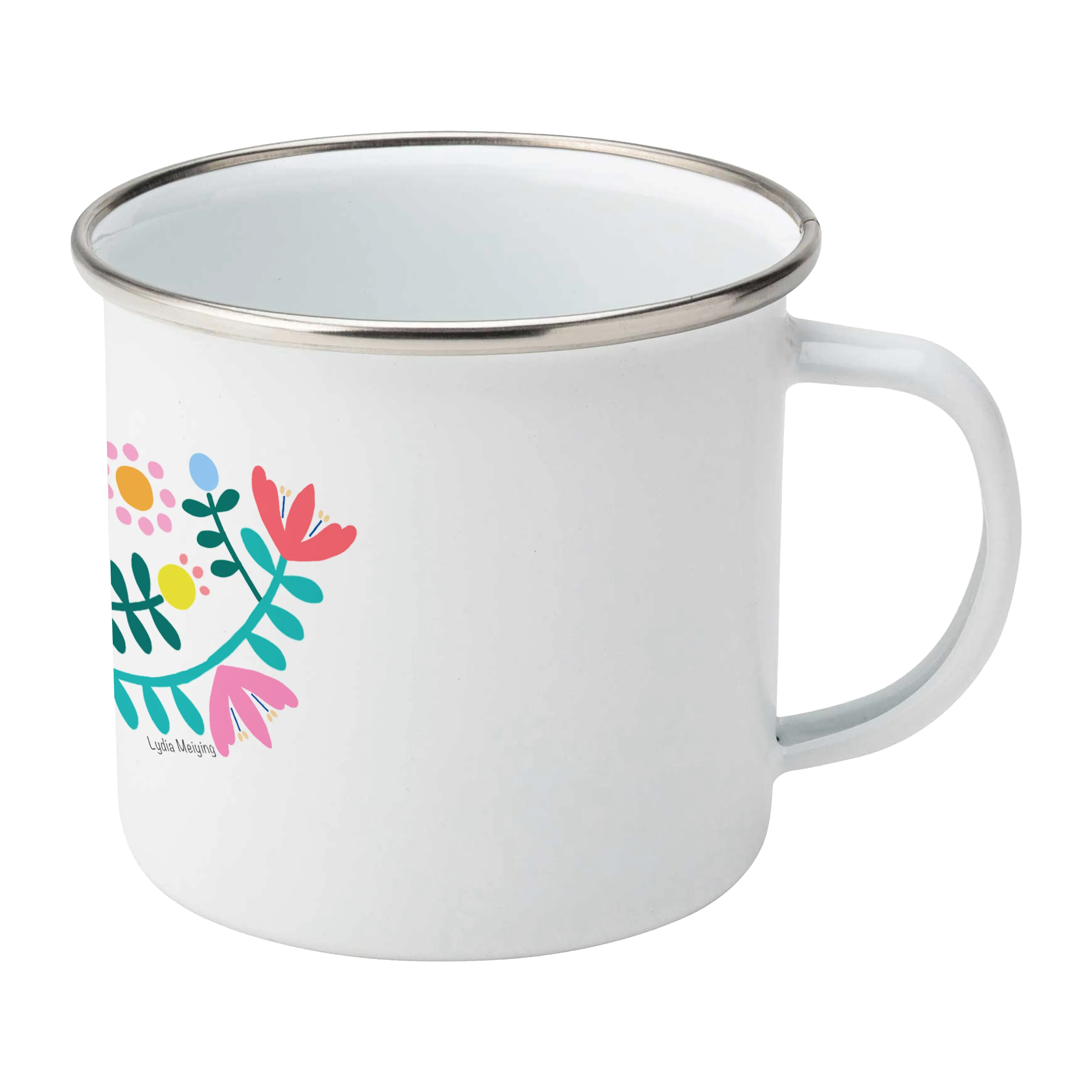 Folk Flowers - Enamel Mug