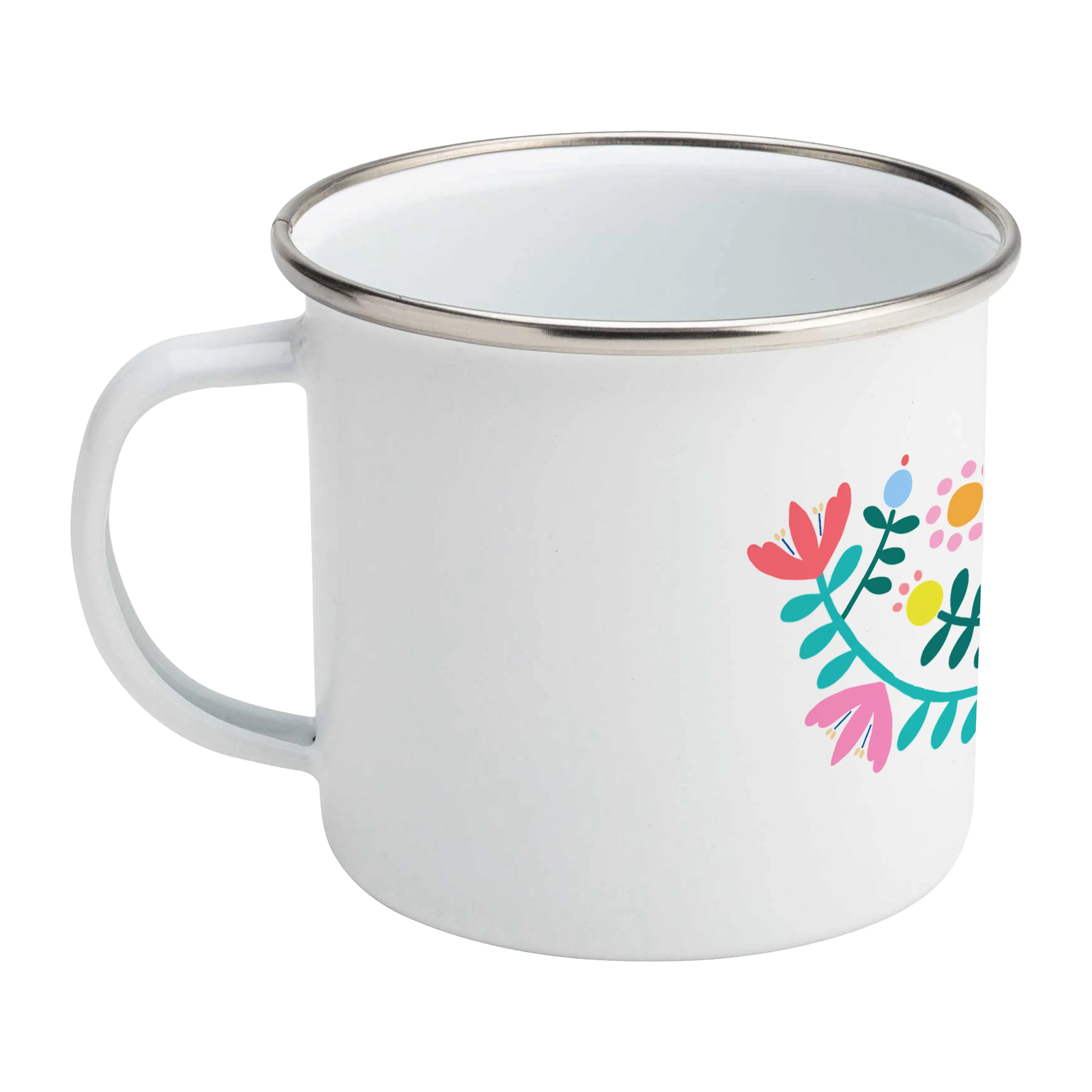 Folk Flowers - Enamel Mug