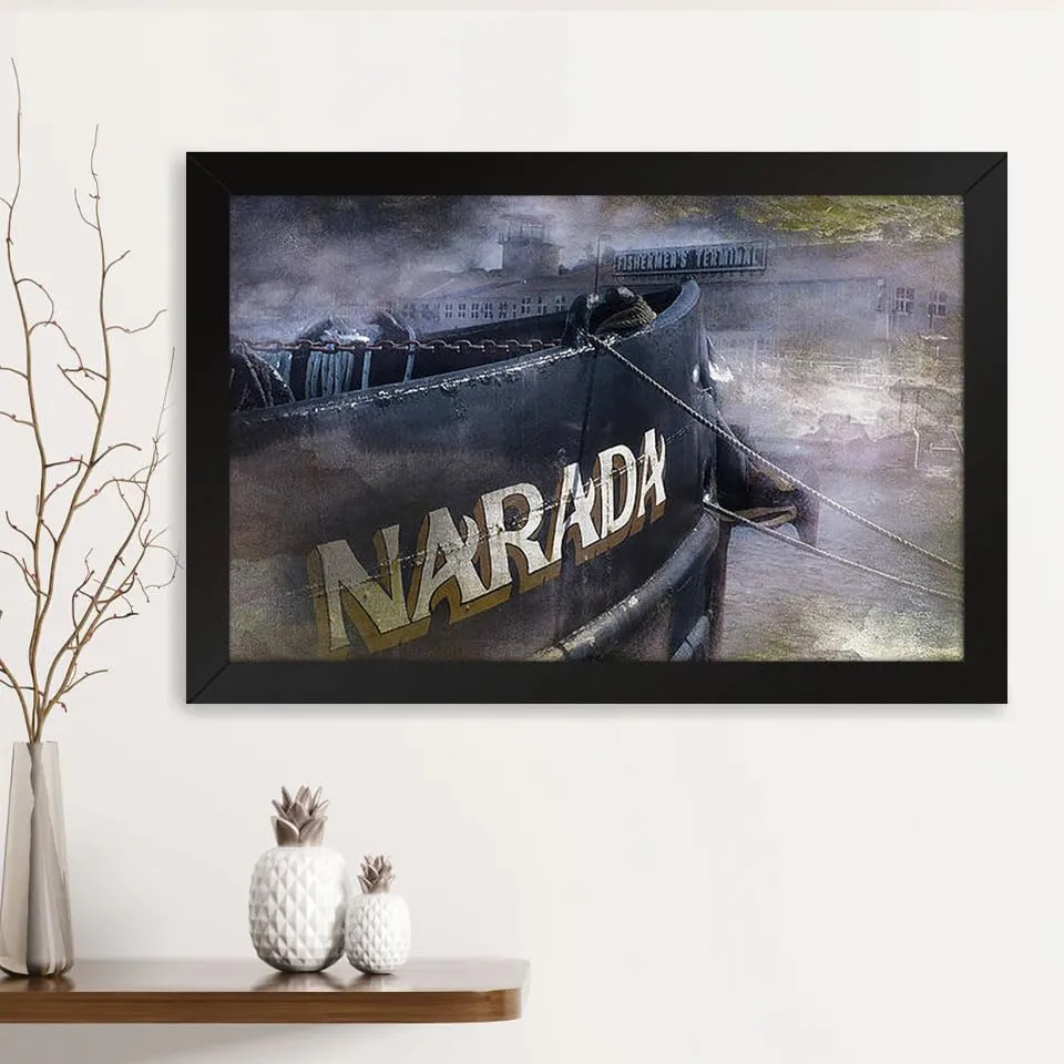 GADGETS WRAP Printed Photo Frame Matte Painting for Home Office Studio Living Room Decoration (14x11inch Black Framed) - Narada At Fisherman's Terminal Print