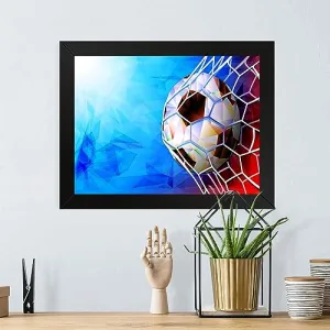 GADGETS WRAP Printed Photo Frame Matte Painting for Home Office Studio Living Room Decoration (17x11inch Black Framed) - Fifa World Cup Asia #1