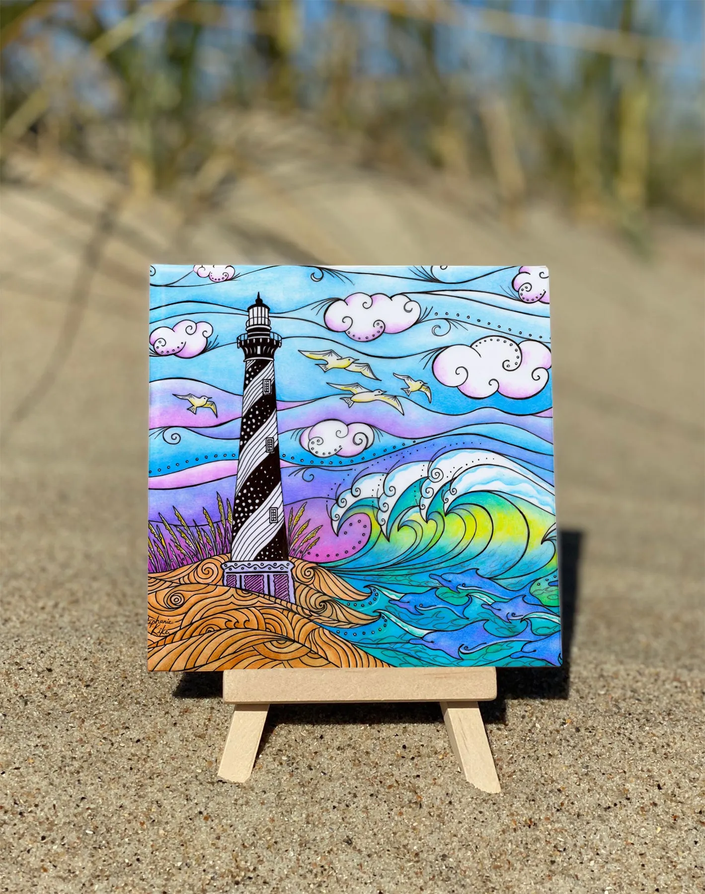 Hatteras Waves Ceramic Tile