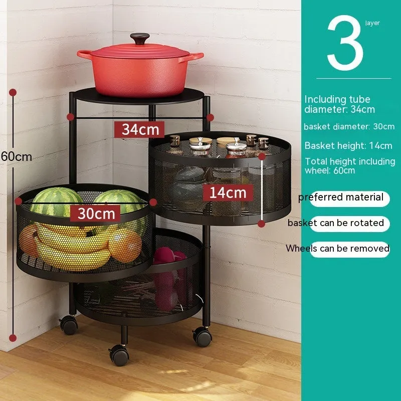 Household Floor Multi-layer Storage Rack Vegetables And Fruits