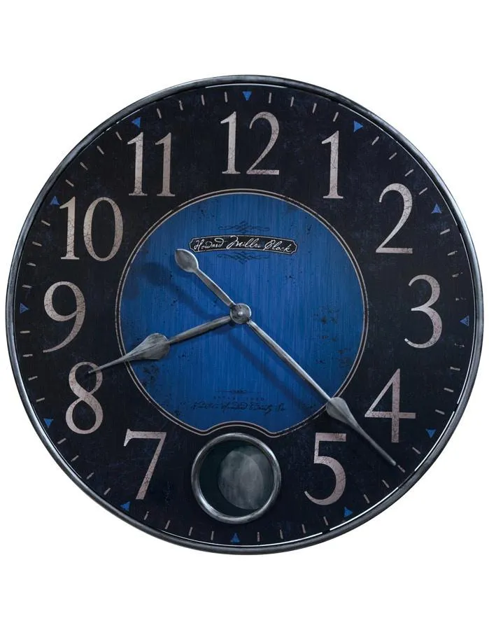 Howard Miller Harmon II Oversized Pendulum Wall Clock - Blue & Black Dial