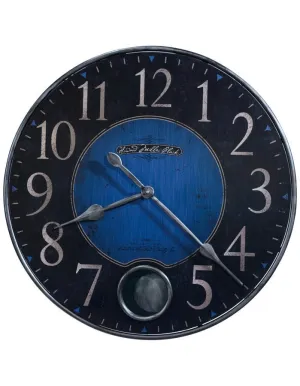 Howard Miller Harmon II Oversized Pendulum Wall Clock - Blue & Black Dial