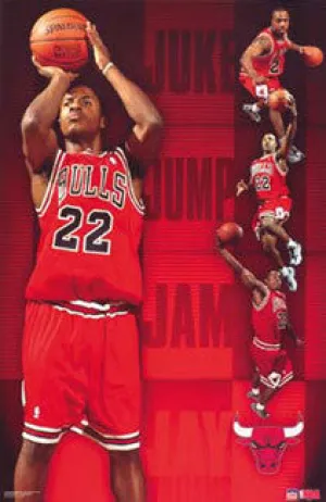 Jay Williams "Juke Jump Jam" Chicago Bulls NBA Basketball Action Poster - Starline 2002