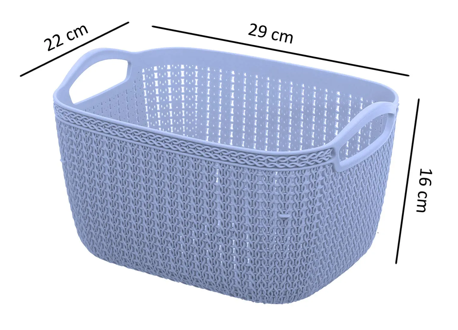 Kuber Industries Plastic Multipurpose Large Size Flexible Storage Baskets/Fruit Vegetable Bathroom Stationary Home Basket with Handles (Grey) -CTKTC42909