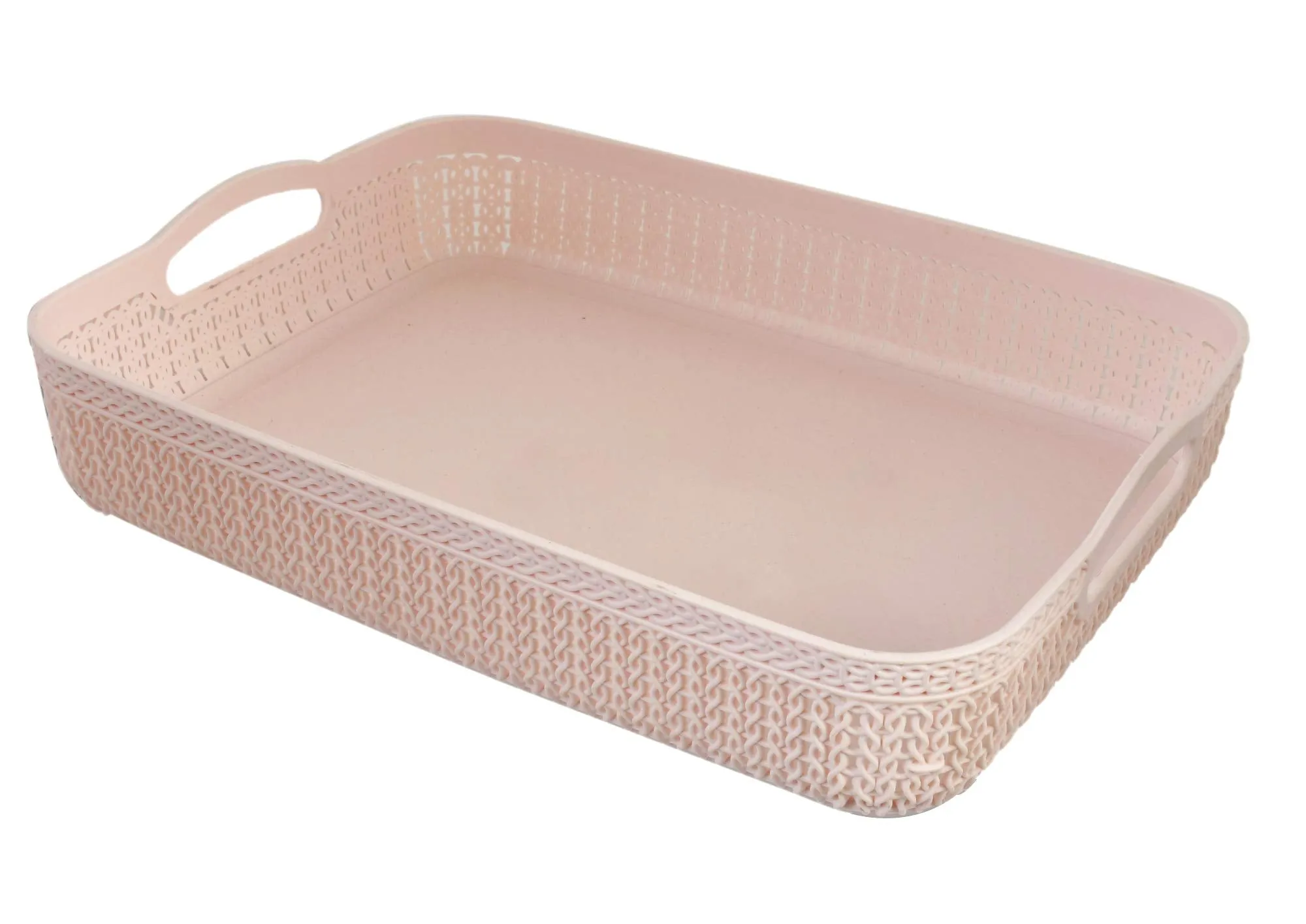 Kuber Industries Q-4 Unbreakable 4 Pieces Plastic Multipurpose Large Size Net Storage Basket for Office, Kitchen,Bathroom with Handle (Multi)