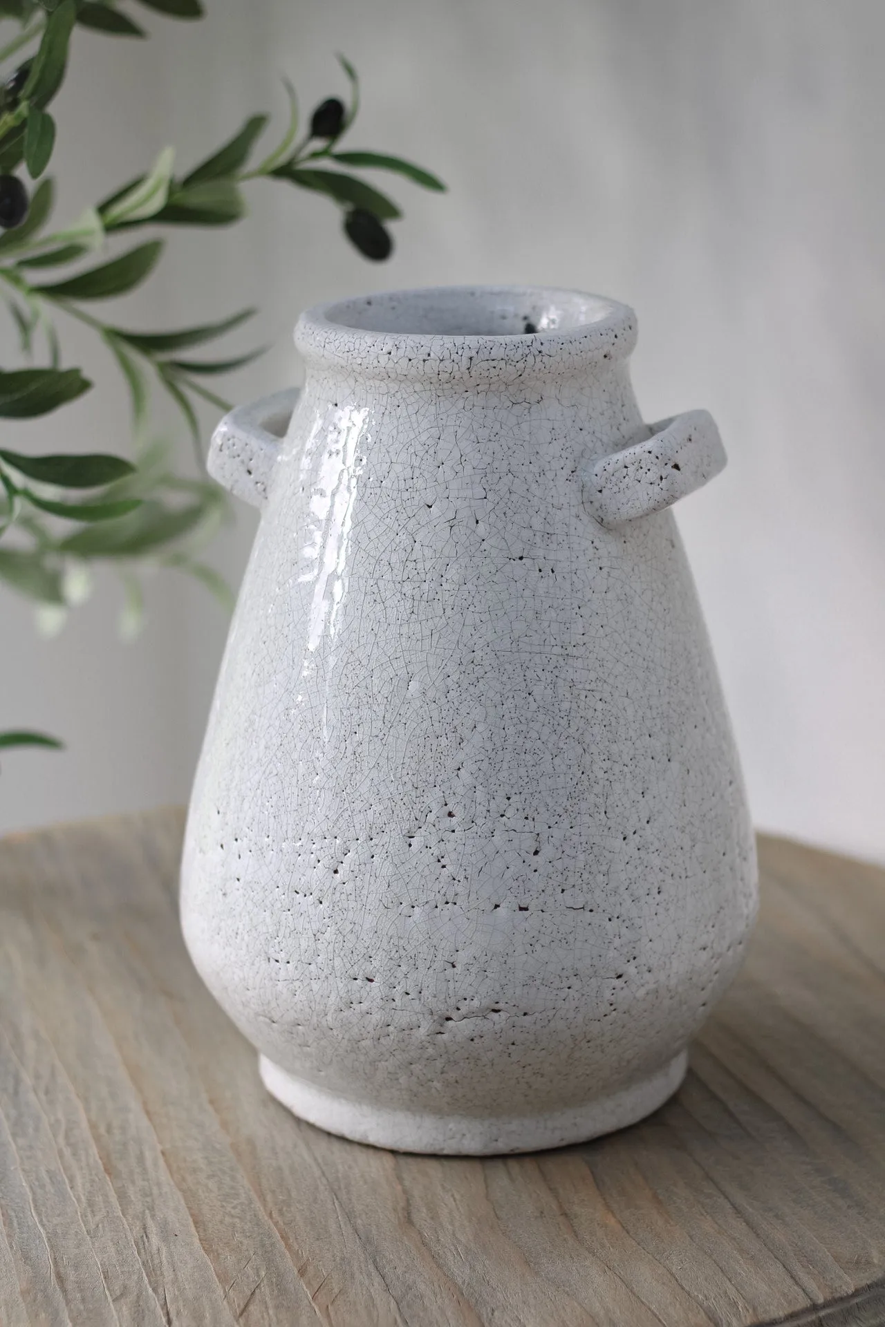 Lafferty Rustic White Terracotta Vase