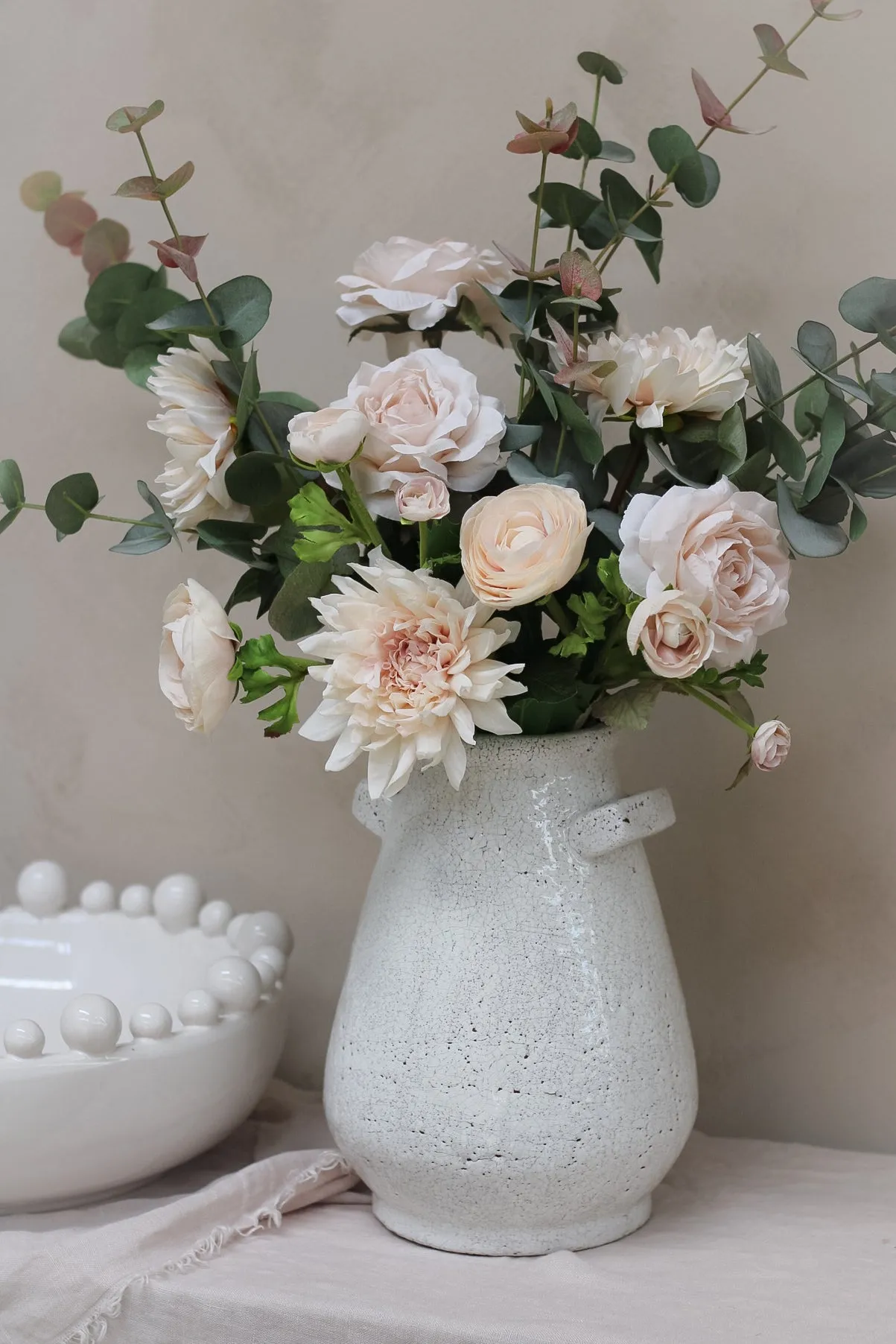 Lafferty Rustic White Terracotta Vase