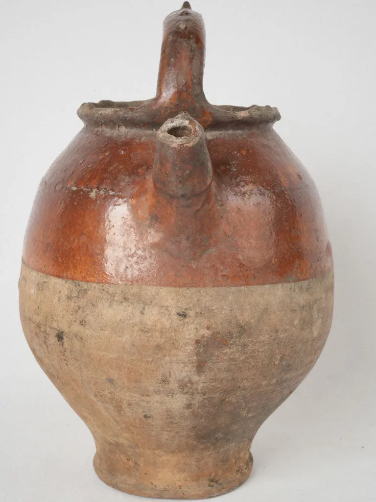 Large Brown Glazed Cruche for Water, Dordogne, Late 19th Century 15"