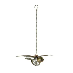 Large Metal Hanging Robin