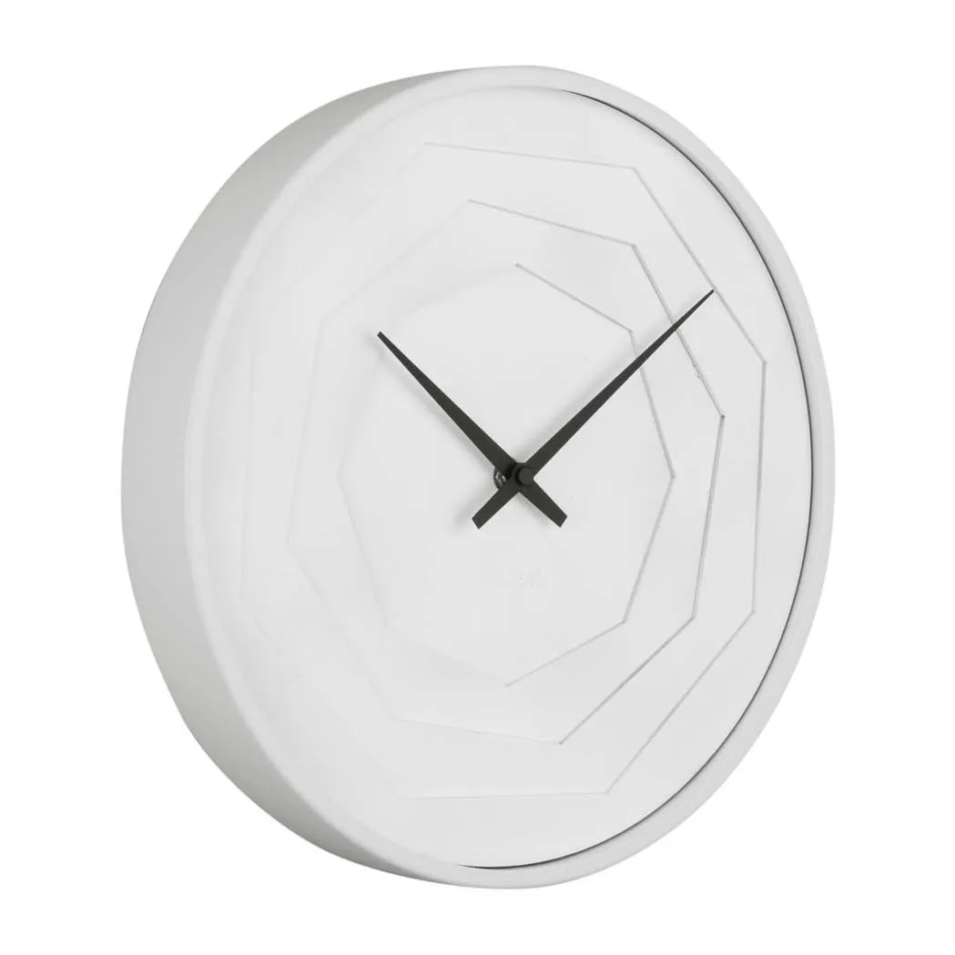 Layered Origami Wall Clock – White (30cm)