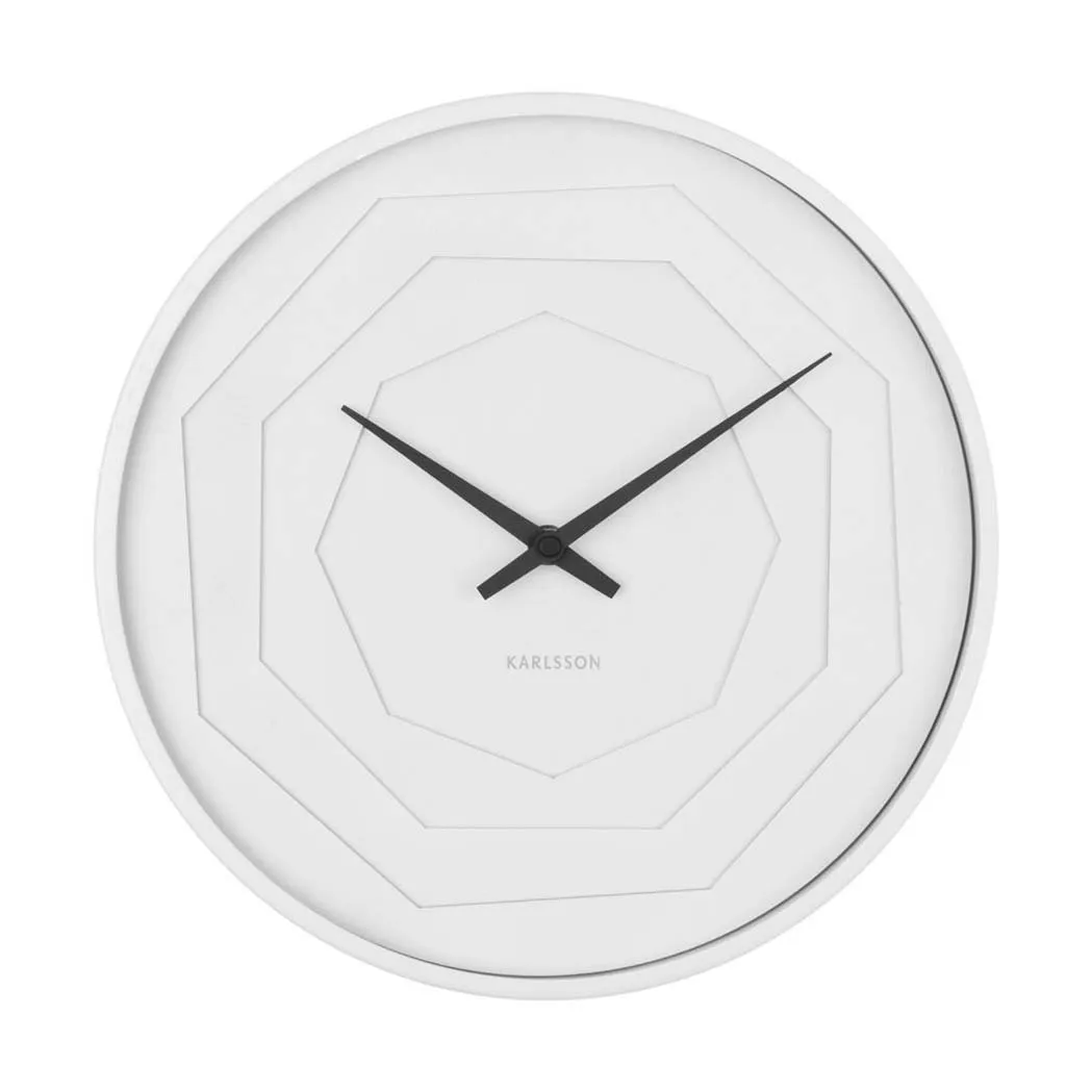 Layered Origami Wall Clock – White (30cm)