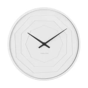 Layered Origami Wall Clock – White (30cm)