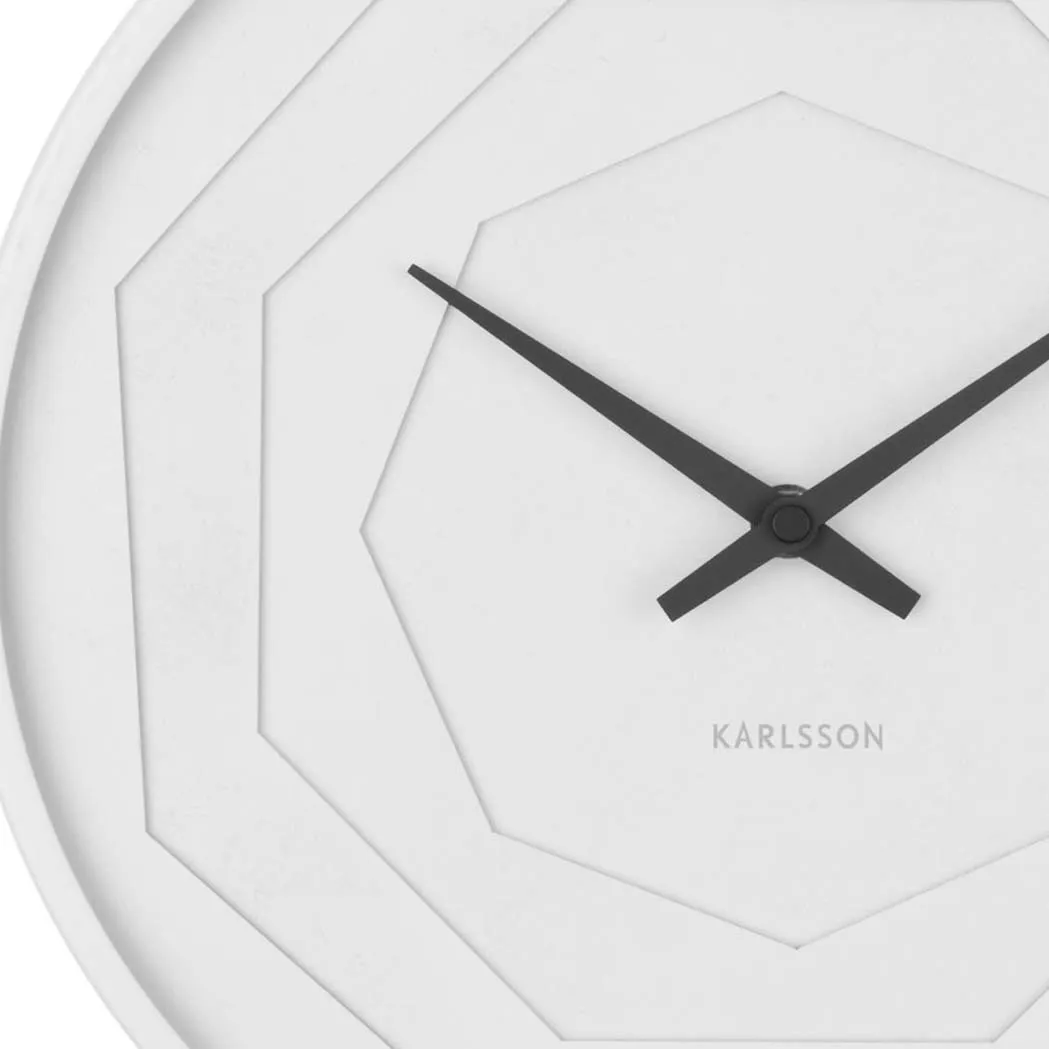 Layered Origami Wall Clock – White (30cm)