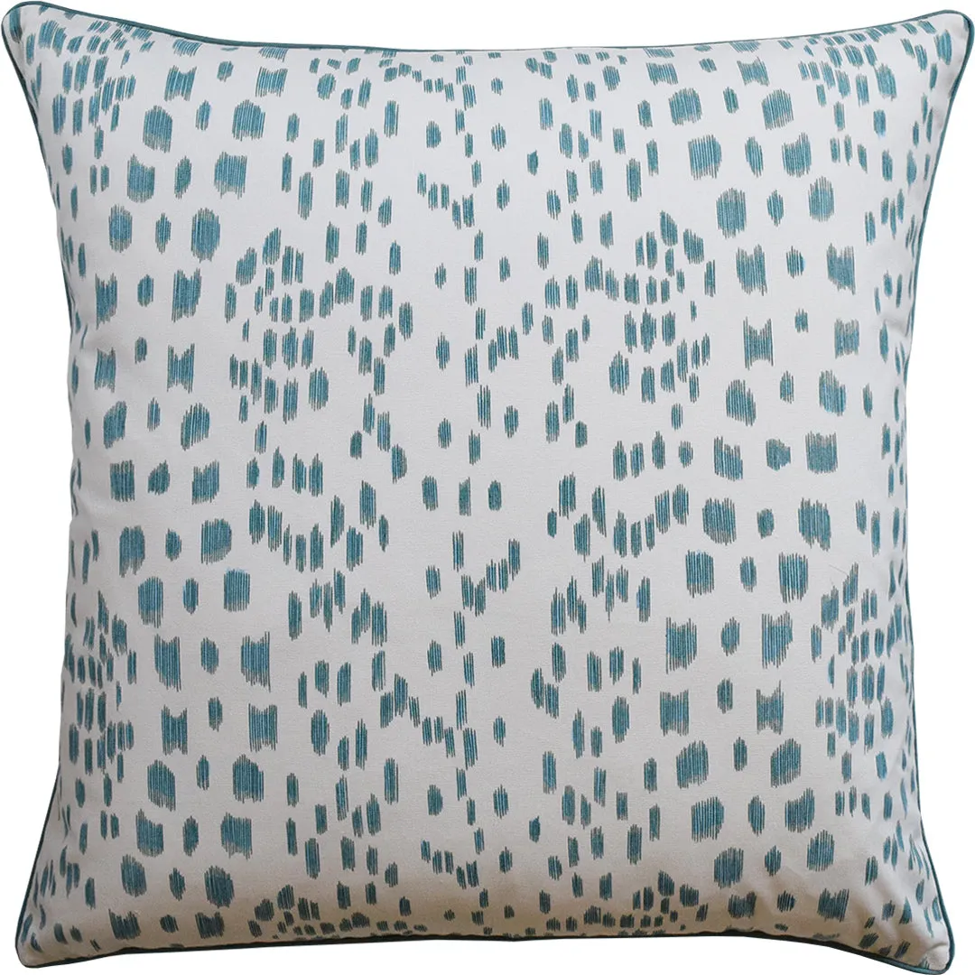 Les Touches Pillow, Aqua, Pair