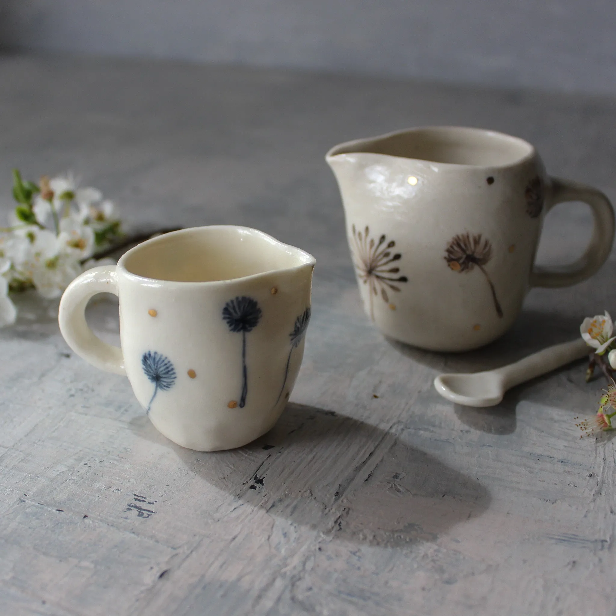 Little Ceramic Jugs Dandelion