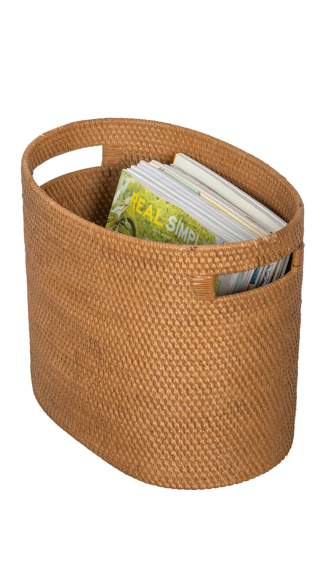 Loma Oval Rattan Magazine Rack