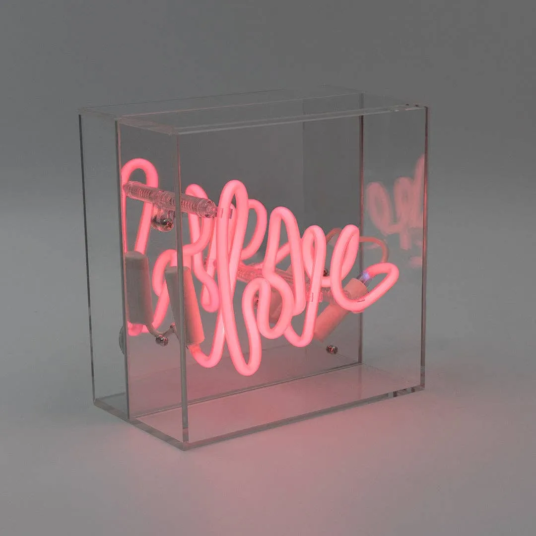 'love' Mini Acrylic Box Neon Light