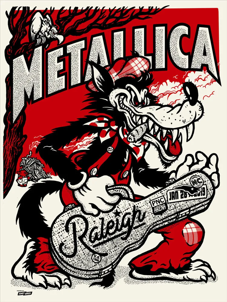 Metallica 2019 Raleigh, NC PNC Arena Poster - Tour Edition of 70