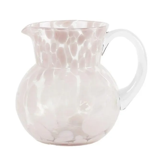 Milano Glass Jug - Soft Pink or Pale Ochre