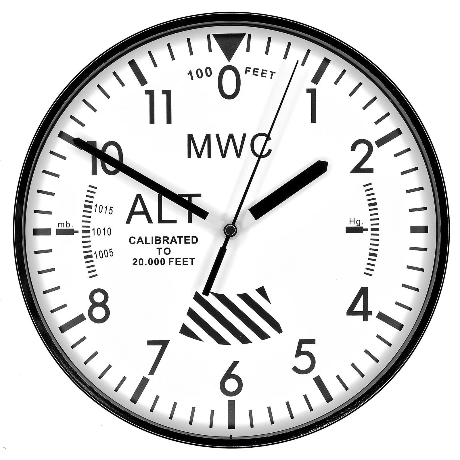 MWC Limited Edition Altimeter Wall Clock with White Dial