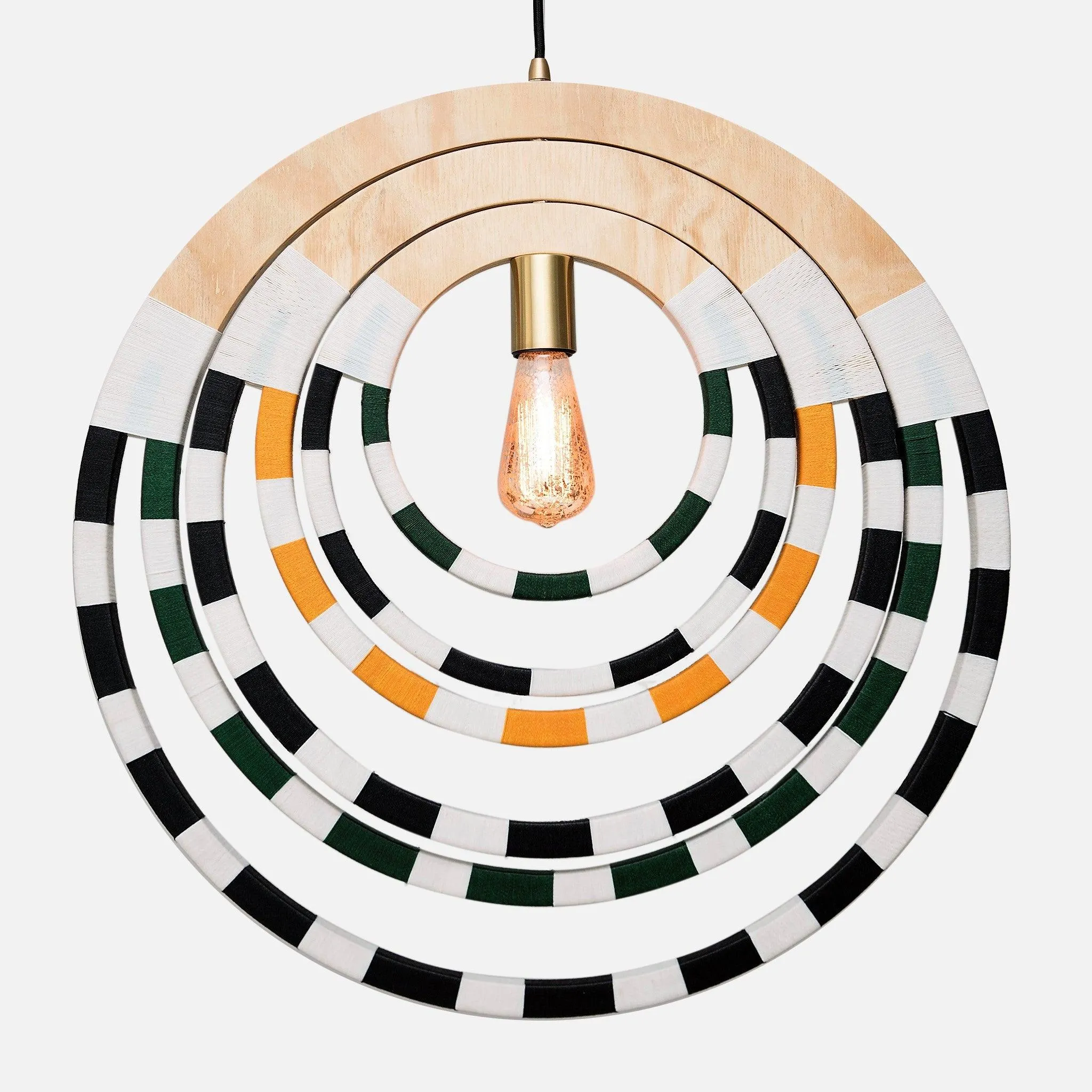 Ndebele Woven Green Pendant Light