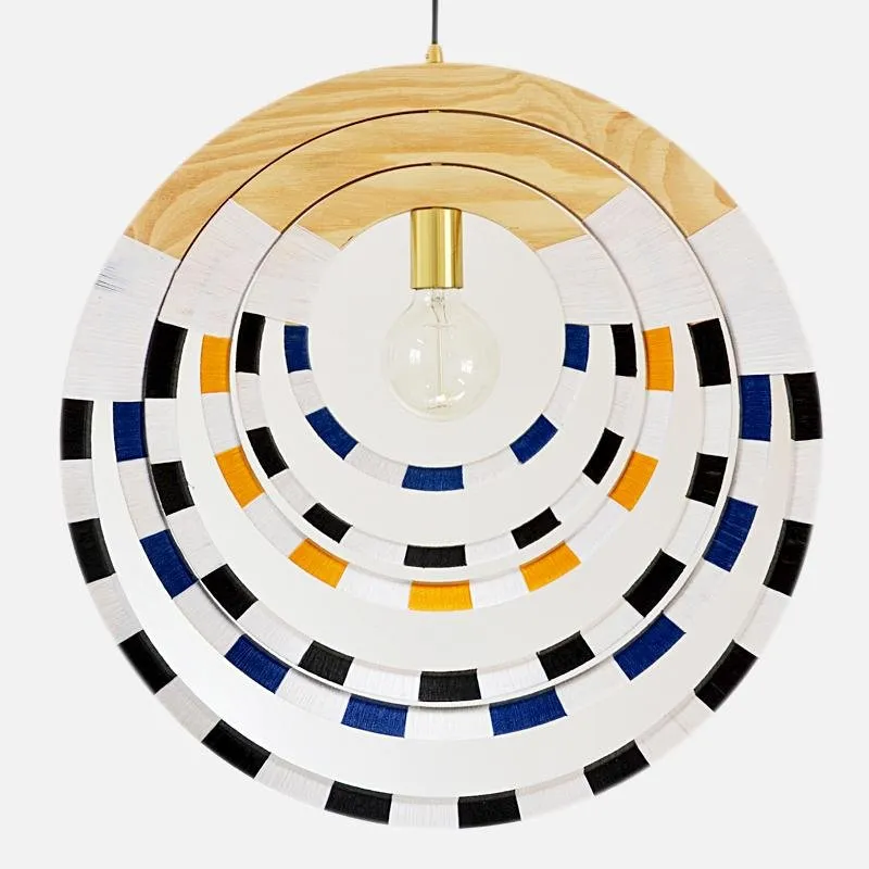 Ndebele Woven Green Pendant Light