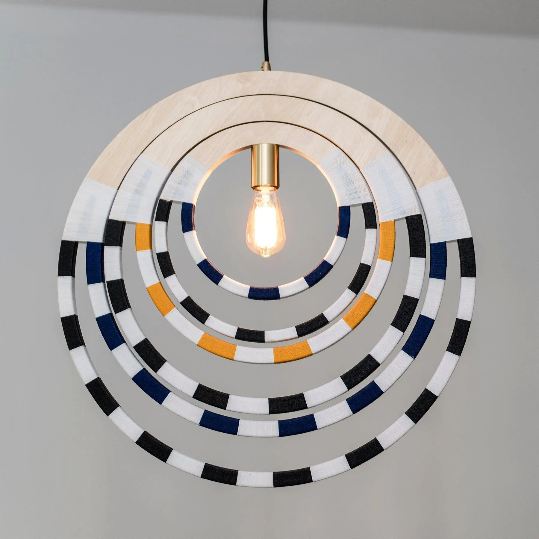 Ndebele Woven Green Pendant Light