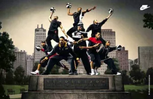 Nike Basketball "Hoop Revolution" Poster (LeBron James, Stoudemire, Jefferson, Prince,   ) - Nike 2004