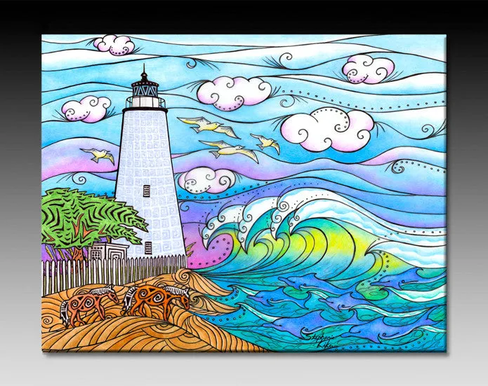 Ocracoke Waves Ceramic Tile