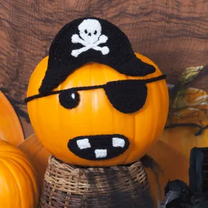 Red Heart Crochet Jolly Roger Pirate Pumpkin