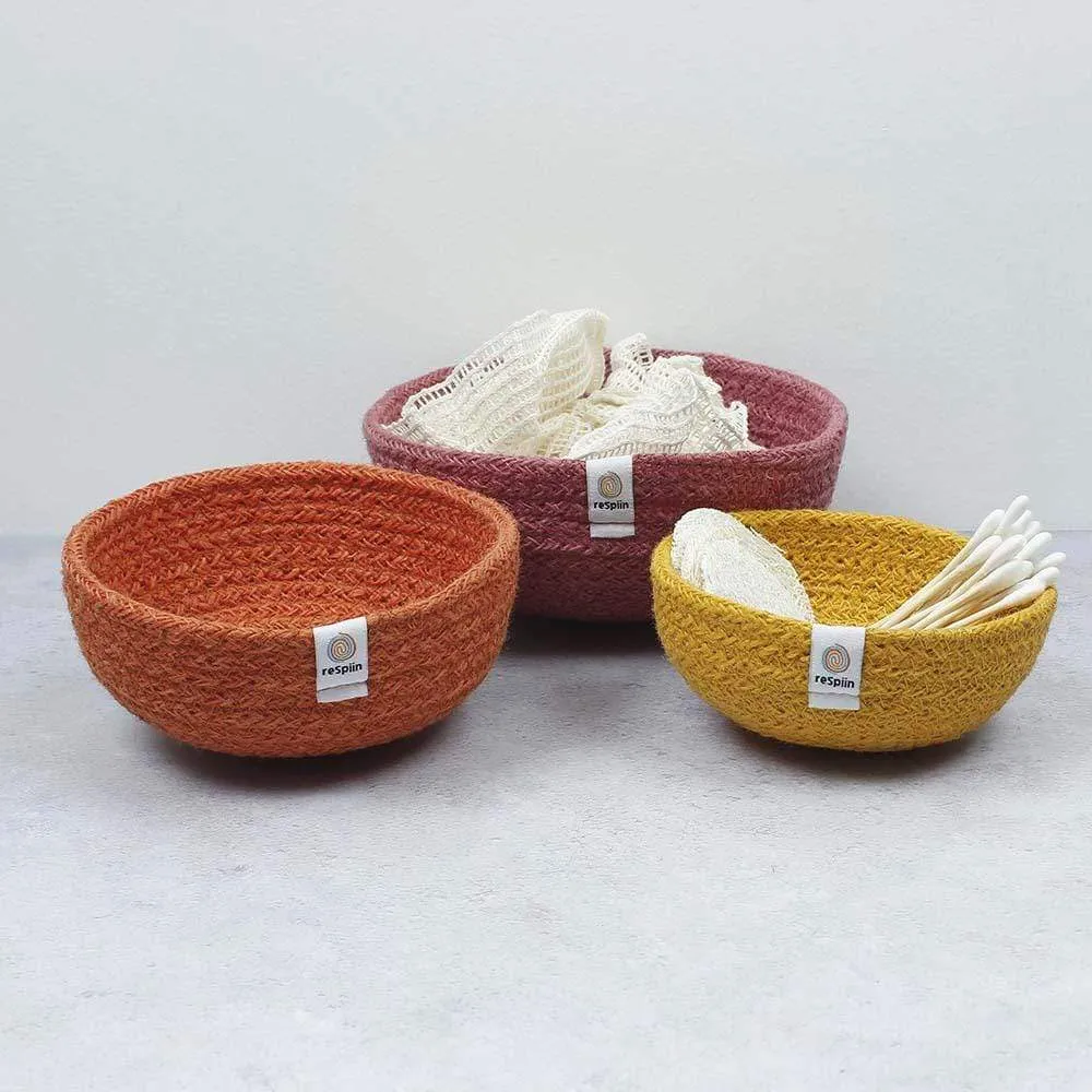 Respiin Jute Mini Bowl Set - Fire