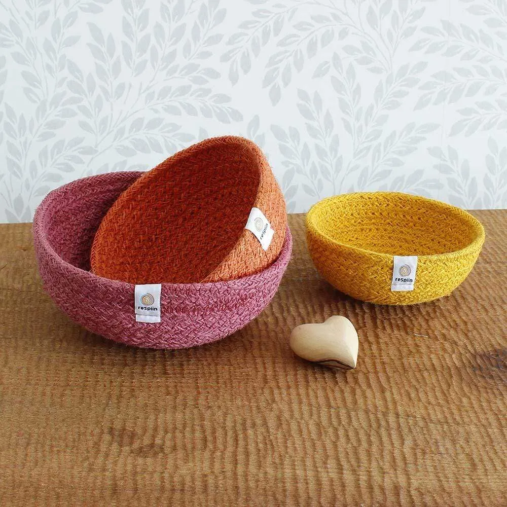 Respiin Jute Mini Bowl Set - Fire