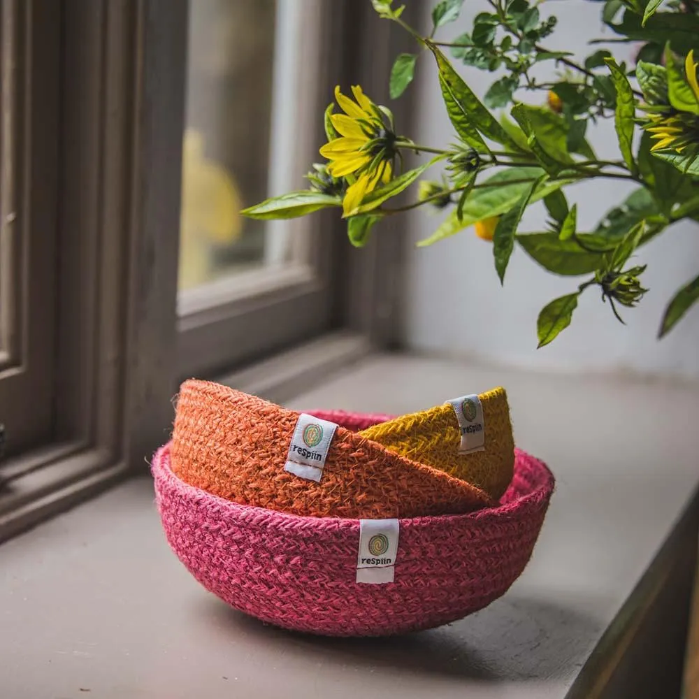 Respiin Jute Mini Bowl Set - Fire