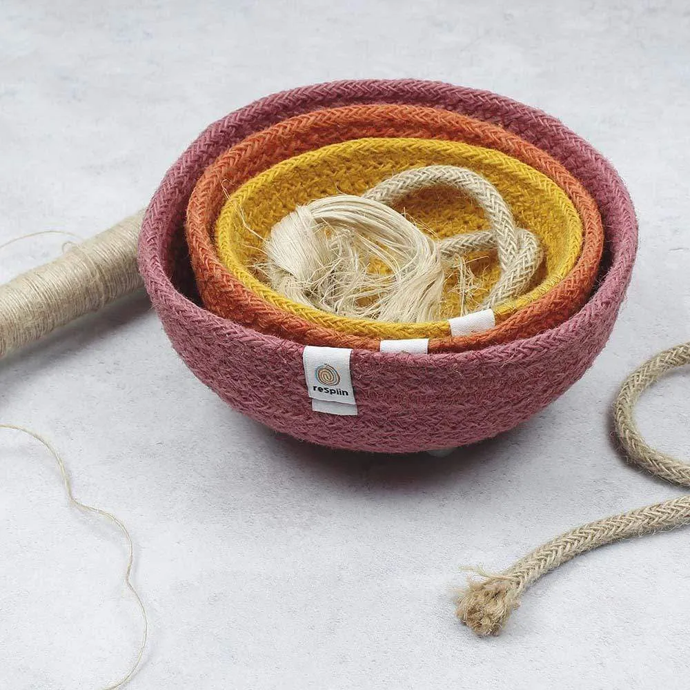 Respiin Jute Mini Bowl Set - Fire