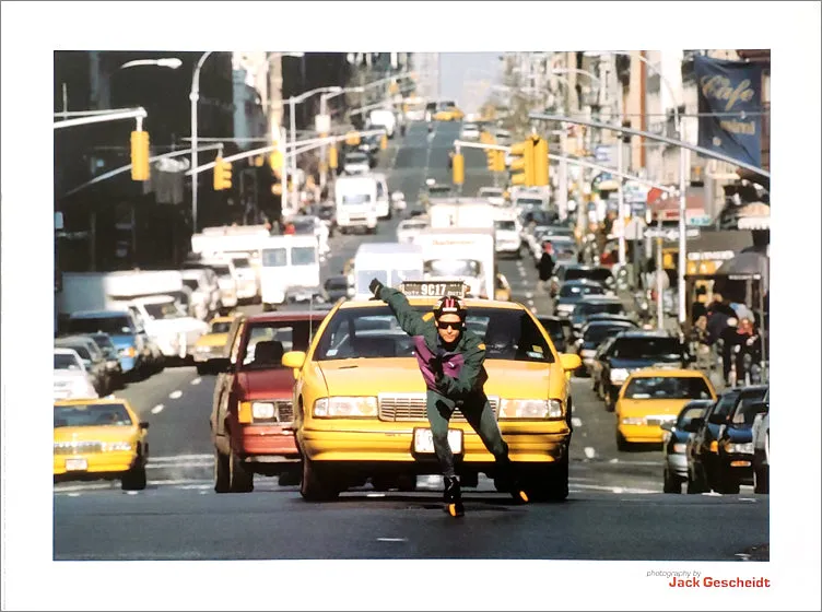 Rollerblading "Rush Hour" Inline Skating on Manhattan Streets Poster - Verkerke 1996