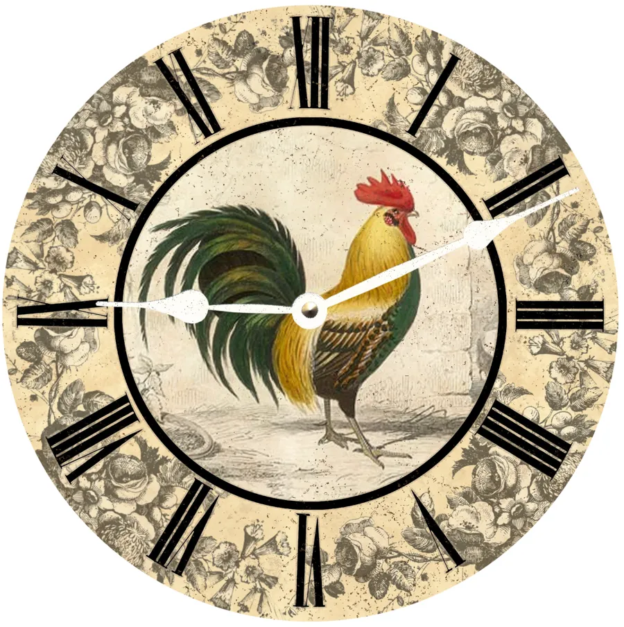 Rooster Clock- Rooster Wall Clock