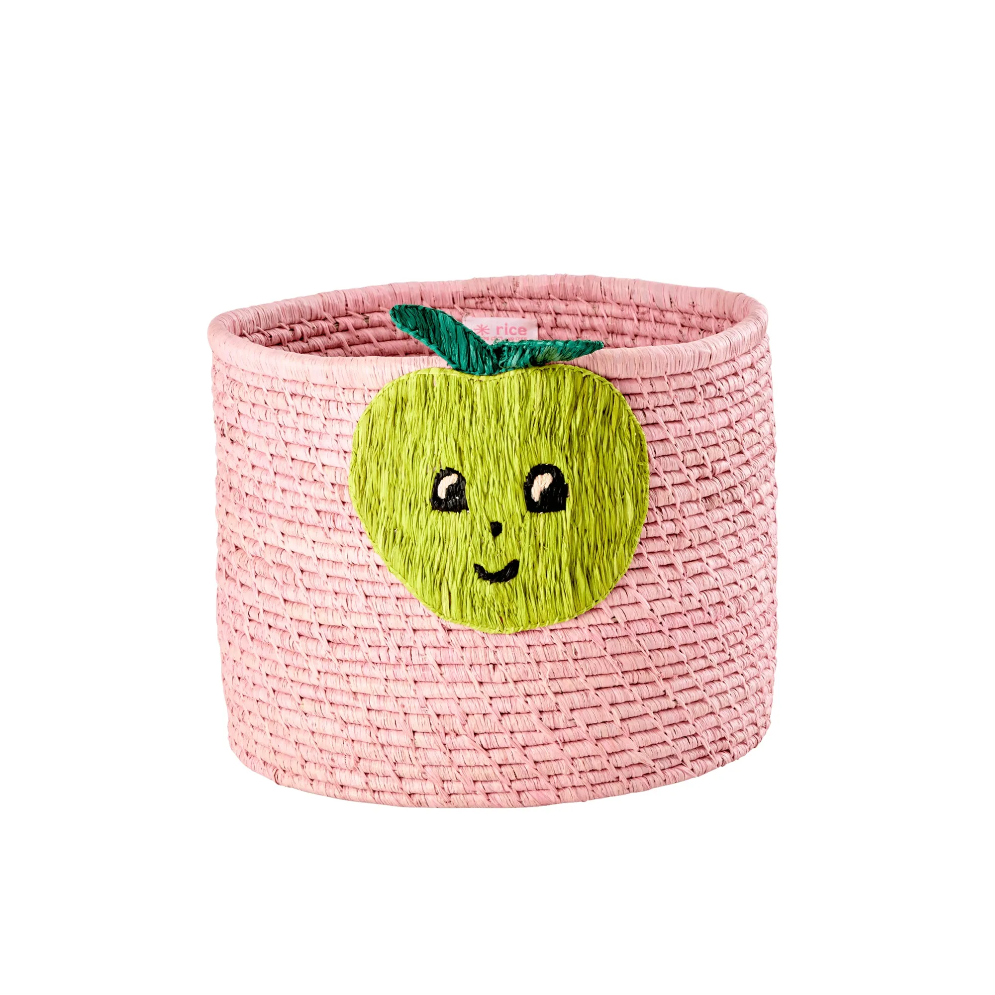 Round Raffia Basket - Apple