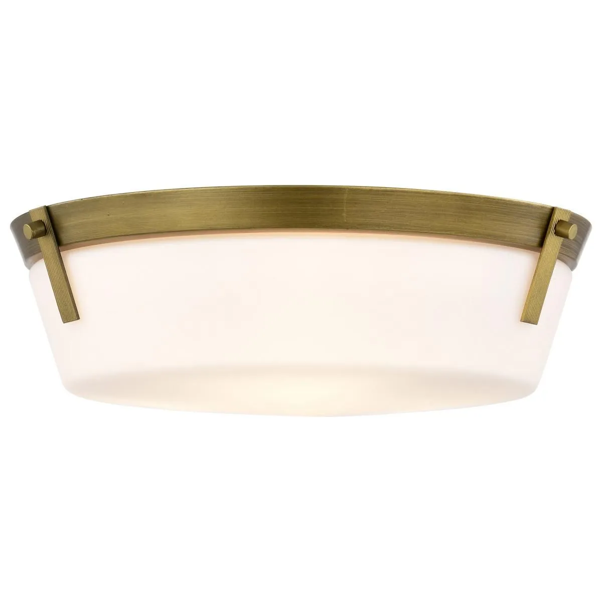 Rowen 15 in. 3 lights Flush Mount Light Natural Brass Finish