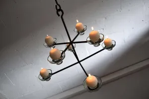 Scandinavian Mid-Century Modern Chandelier Erik Hoglund Attributed