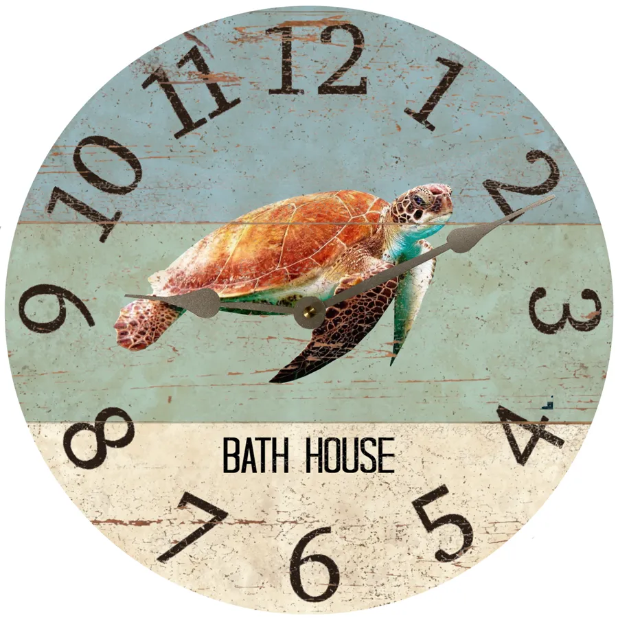 Sea Turtle Clock- Personalized Beach Clock