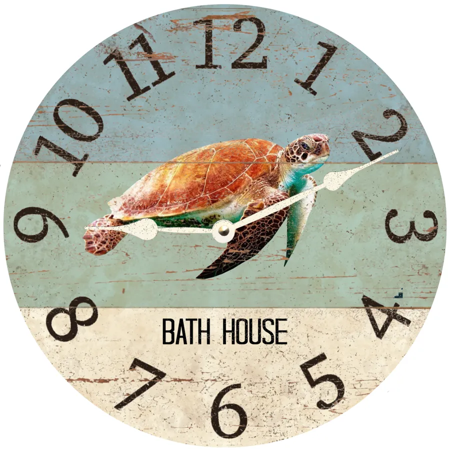 Sea Turtle Clock- Personalized Beach Clock