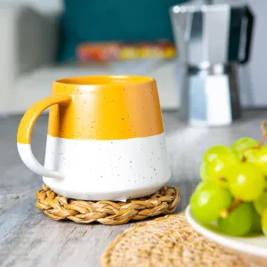 Set Of Two Flecked Coffee Cups