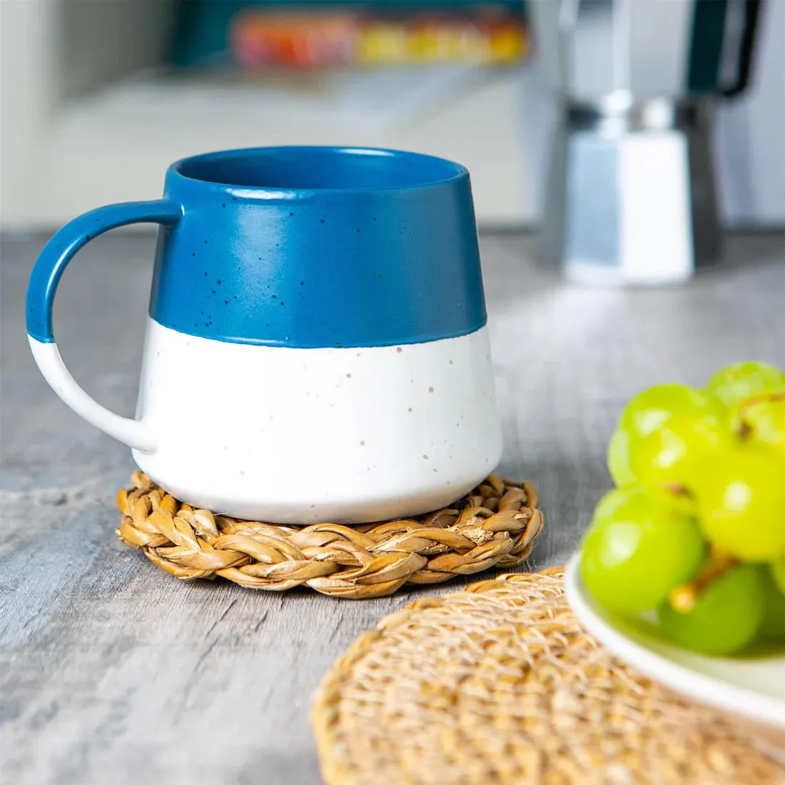 Set Of Two Flecked Coffee Cups